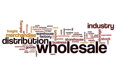 Wholesale word cloud Stock Illustration