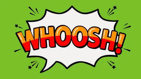Whoosh Comic Speech Bubble Animated Text with Green Screen Background for Mo Stock Footage 341375750