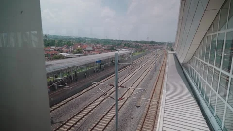 Whoosh High Speed Train Station Padalarang West Java Indonesia Railway 스톡 동영상 332051924