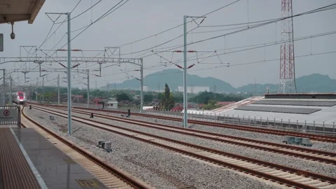 Whoosh High Speed Train Station Padalarang West Java Indonesia Railway Stock-Footage 332052743