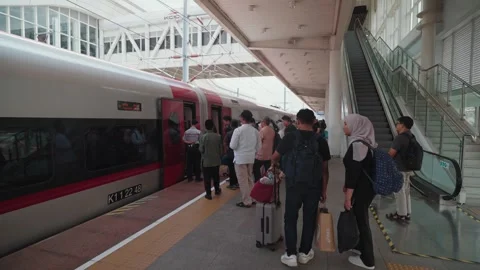 Whoosh High Speed Train Station Padalarang West Java Indonesia Railway Stock-Footage 332053522