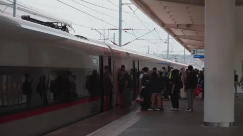 Whoosh High Speed Train Station Padalarang West Java Indonesia Railway Stock-Footage 332053658