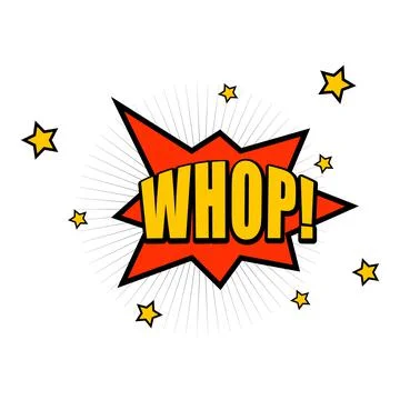 Whop expression sign at comic speech bubble icon Stock Illustration