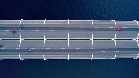 WHSD western high speed diameter dron evening Stock Footage 169546056
