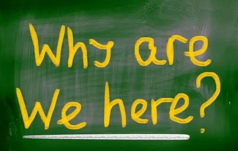 Why are we here concept Stock Illustration