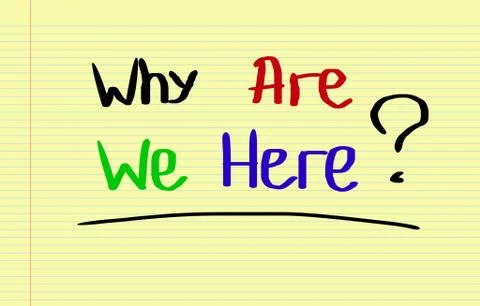 Why Are We Here Concept Stock Illustration