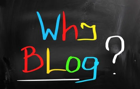 Why blog concept Stock Illustration