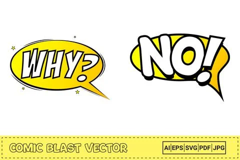 Why, comic burst with yellow and white colors. No, a comic pop-up with yellow Stock Illustration