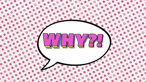 WHY?! - comics style 3D text with shadow on paper textured background Stock Footage 245286218