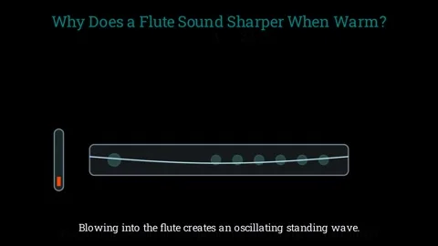 Why does a flute sound sharper when warm Stock Footage 335953389