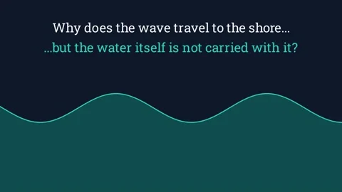 Why does the wave travel to the shore Vídeo Stock 335764629