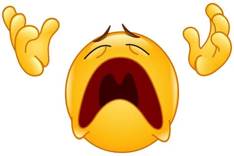 Why god why emoticon Stock Illustration