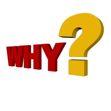 Why ? Illustrazione stock