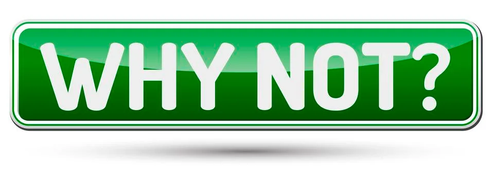 WHY NOT - Abstract beautiful button with text. Stock Illustration