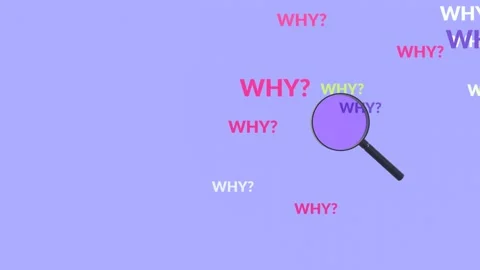 Why Question Text Animation With Space For Custom Text. Stock Footage 296038038