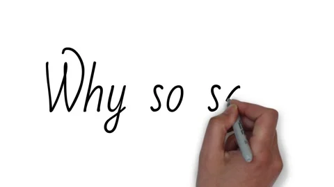 Why so sad, white board animation Stockbeeldmateriaal 261338913