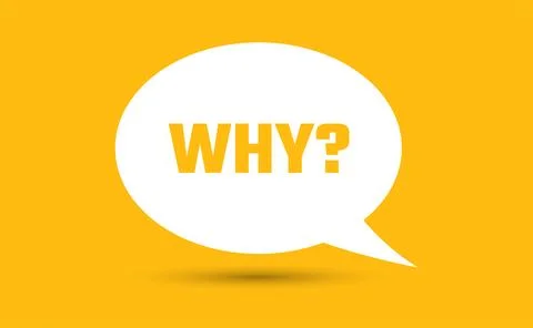 Why speech bubble vector illustration. Communication speech bubble with why.. Stock Illustration