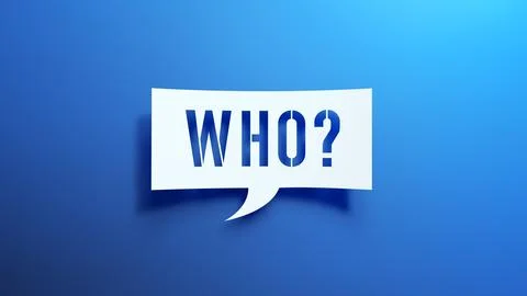 Why? - Speech Bubble. White Cut Out Paper on Blue Background. 3D Render. Stock Illustration