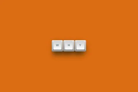 Why text on a 3d keyboard button with shadow concept series 스톡 일러스트