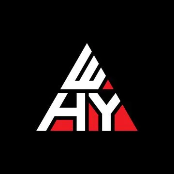 WHY triangle letter logo design with triangle shape. WHY triangle logo desi.. Illustrazione stock