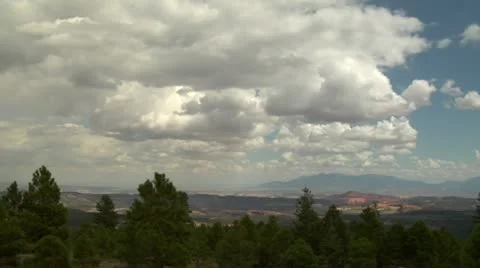Why the Vista of trees, clouds, and natural Bridges national Monument Utah Video stock 21666548