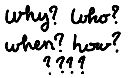Why Who When How Questions Scribble Doodle Hand Drawn Animation 4K 스톡 동영상 102048865