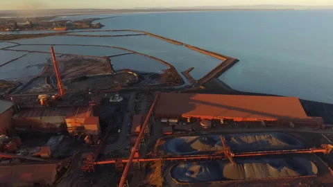 Whyalla One steel drone Stock Footage 201450262
