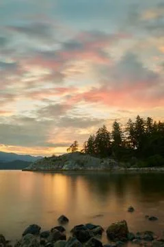 Whytecliff Park Sunset 写真素材