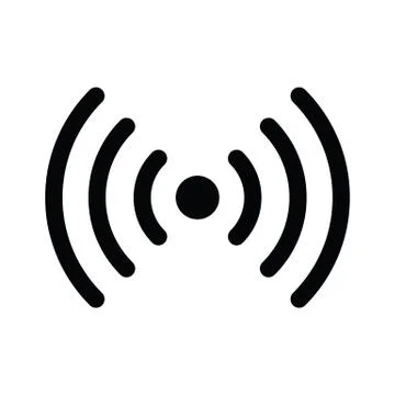 Wi fi  - black vector icon. signal icon Stock Illustration