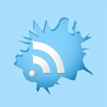 Wi-fi breaks barriers Stock Illustration