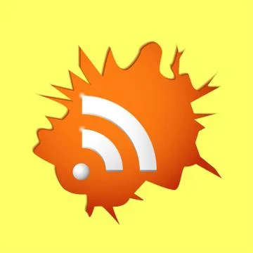 Wi-fi breaks wall Stock Illustration