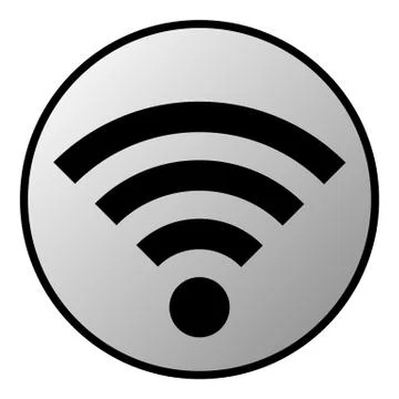 Wi-Fi button Stock Illustration