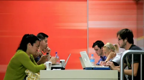 Wi-Fi Cafe Stock Footage 662014