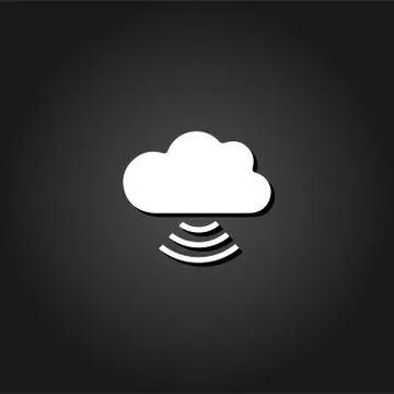 Wi-Fi cloud icon flat Stock Illustration