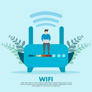 Wi-Fi concept illustration 스톡 일러스트