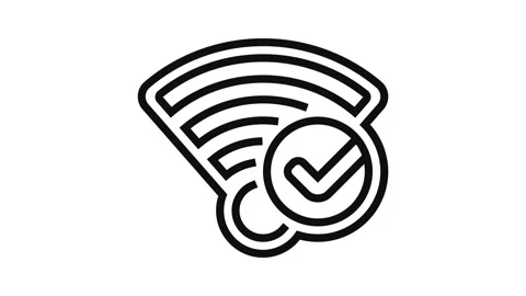 Wi fi connected line icon animation Stock Footage 326122964