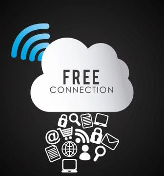 Wi-fi connection design, vector illustration eps10 graphic Stockillustratie
