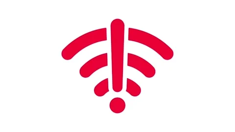 Wi-Fi Error Icon Animation | No Internet Connection Warning Symbol Stock Footage 335535976