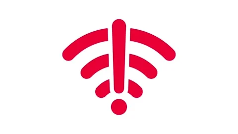 Wi-Fi Error Icon Animation | No Internet Connection Warning Symbol Stock-Footage 335535993