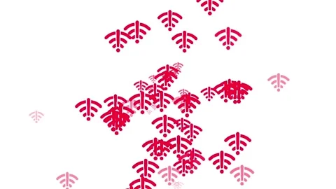 Wi-Fi Error Icon Animation | No Internet Connection Warning Symbol Stock-Footage 335536233