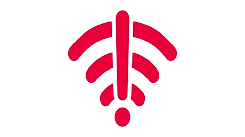 Wi-Fi Error Icon Animation | No Internet Connection Warning Symbol Stock Footage 335536301