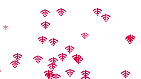 Wi-Fi Error Icon Animation | No Internet Connection Warning Symbol Vídeos de archivo 335536342