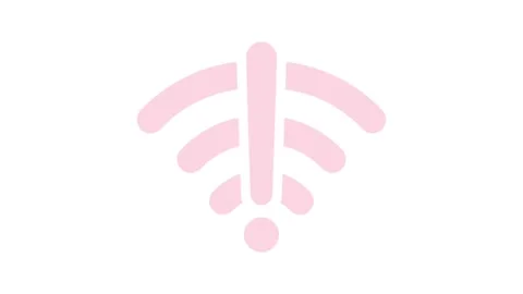 Wi-Fi Error Icon on Green Screen | No Internet Connection Warning Stock Footage 335536155