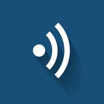 Wi-Fi Flat Icon for Different Electronic Devices. Vector Illustr Illustrazione stock