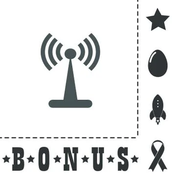 Wi-Fi flat icon Stock Illustration