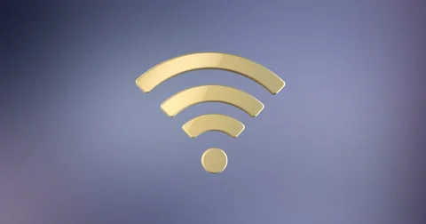 Wi-Fi Gold 3d Icon Stock Video Pond5
