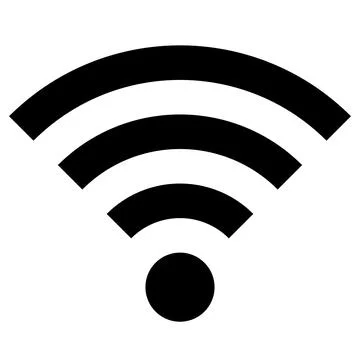 Wi-Fi icon in black. Stock Illustration