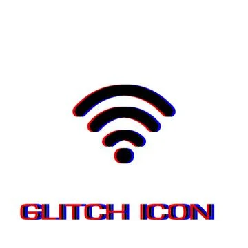 Wi-Fi icon flat. Stock Illustration