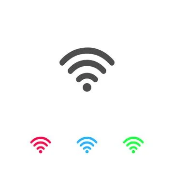 Wi-Fi icon flat. Stock Illustration
