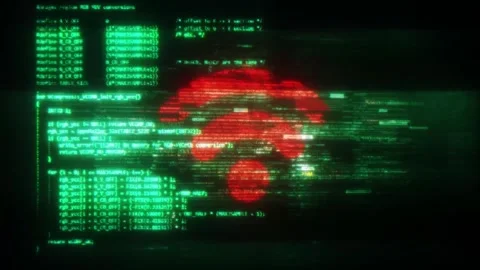 Wi-fi Icon on Hacking Technology Code Source Background Stock Footage 320974621